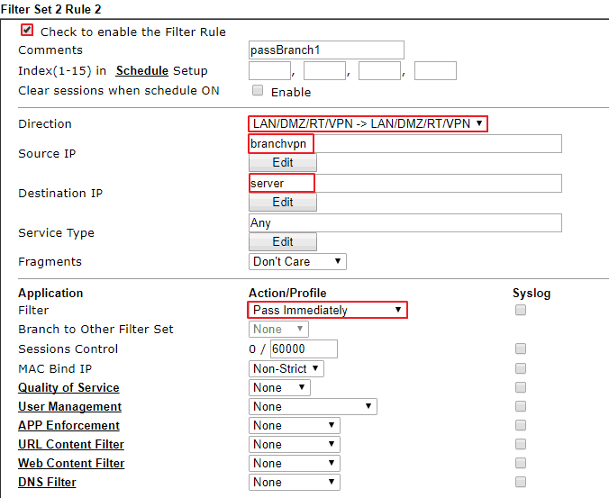 Restrict Remote Vpn Network S Access To Specific Ip Draytek